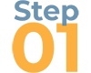 graphic that says "Step 01'